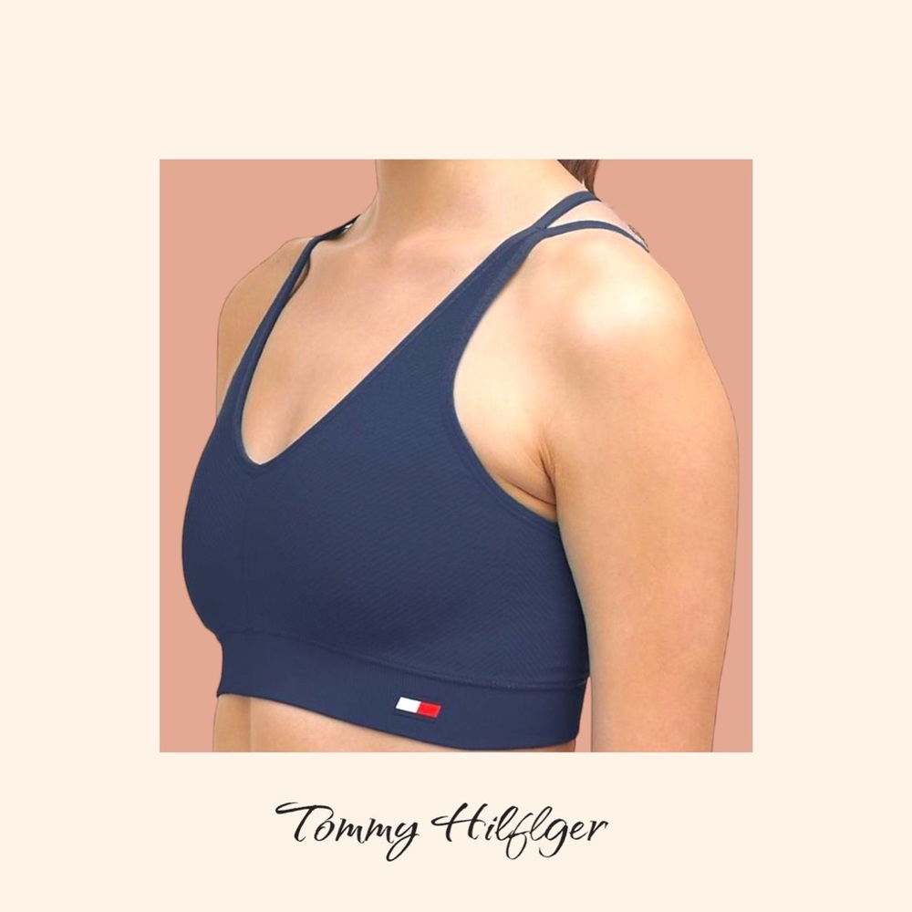 Tommy Hilfiger Strappy Ribbed Sports Bra